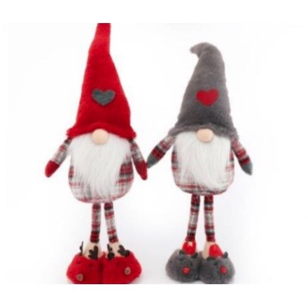 52cm 2 Assorted Standing Santa W/slippers