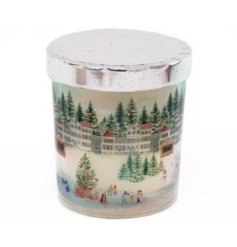 A festive candle pot in the sweet scents of cinnamon spice