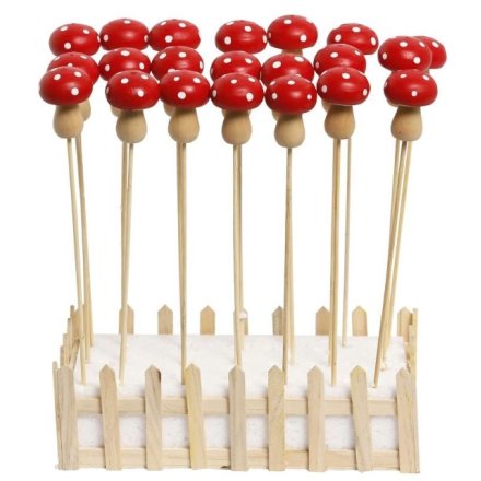 Pk36 Wooden Toadstool Stakes, 25cm