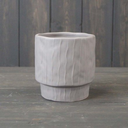 (10cm) Small Glazed Grey Pot