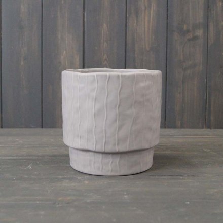 Medium Glazed Grey Pot (12cm) 