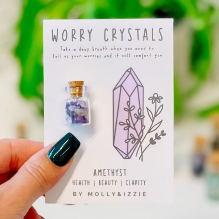 Little Jar Worry Crystals, Amethyst