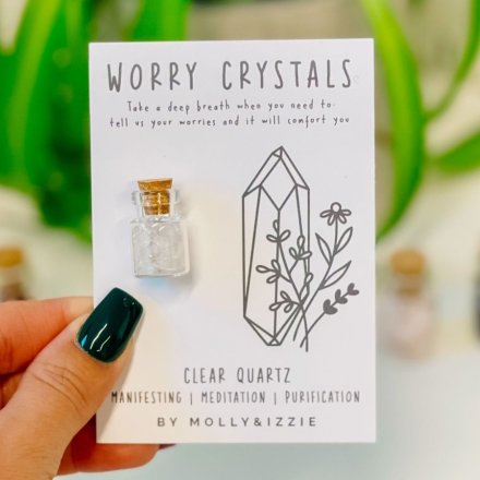 Little Jar Worry Crystals, Clear Quartz