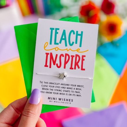 10.5cm Teach, Love Inspire Mini Wish Bracelet