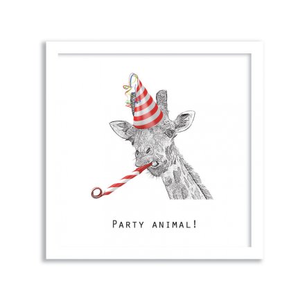 Party Animal Greetings Card, 15cm