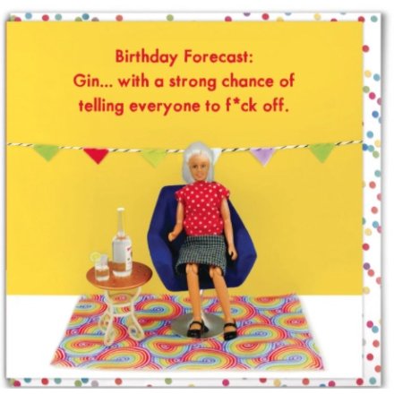 Birthday Forecast Greetings Card 15cm