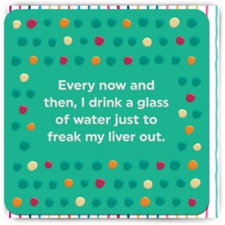 Freak Liver Out Greetings Card, 14cm