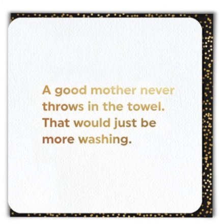 Throw in Towel Greetings Card, 14cm