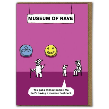 Museum of Rave Greetings Card, 17cm