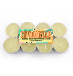 A pack of 8 scented t-lights