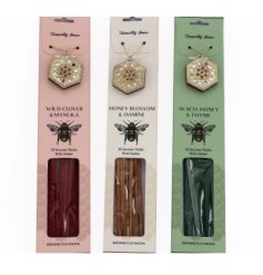 A charming pack of 40 summer bee incense sticks