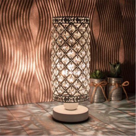 Silver Crystal Aroma Lamp, 30cm