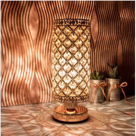 30cm Crystal Aroma Lamp Gold