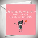 A comical greetings card for a partner or spouse
