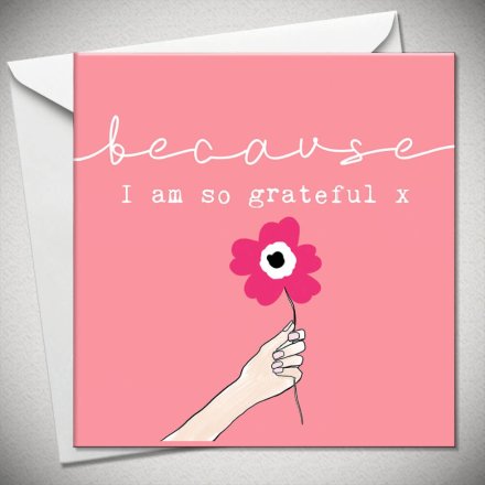 I Am So Grateful Card, 15cm