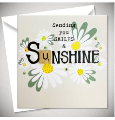 A lovely greetings card with  floral print
