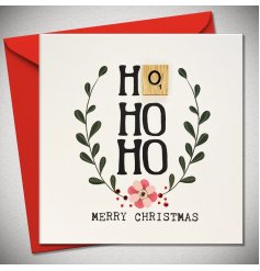 A festive styled greetings card