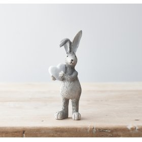 A sweet little standing rabbit figure in grey