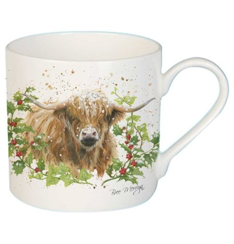 A fine quality mug with gift box. Decorated with a charming and beautifully illustrated highland cow design. 