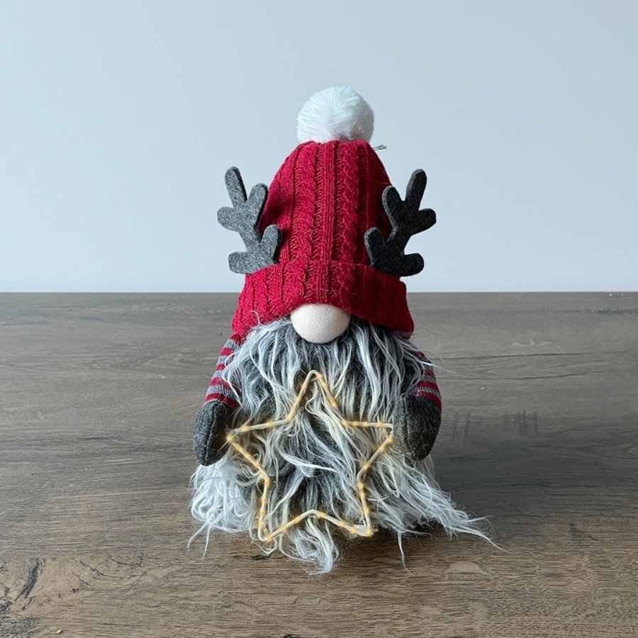 Gonk Doorstop With LED Star Christmas Decorations / Decorative