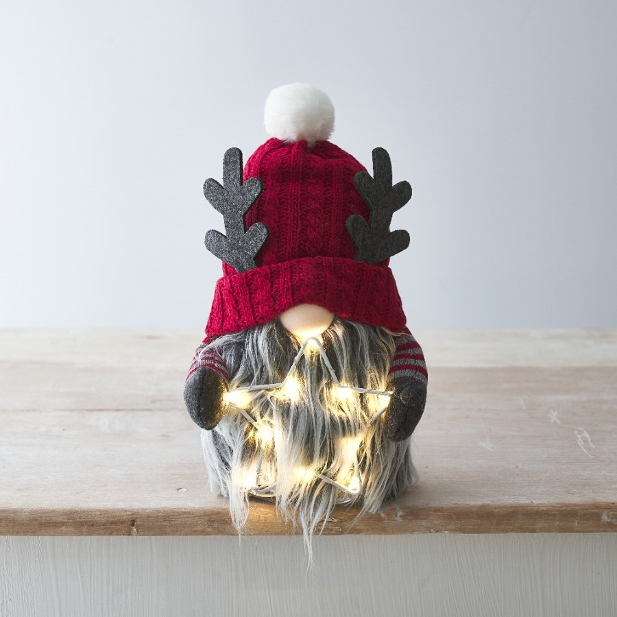 Gonk Doorstop With LED Star Christmas Decorations / Decorative