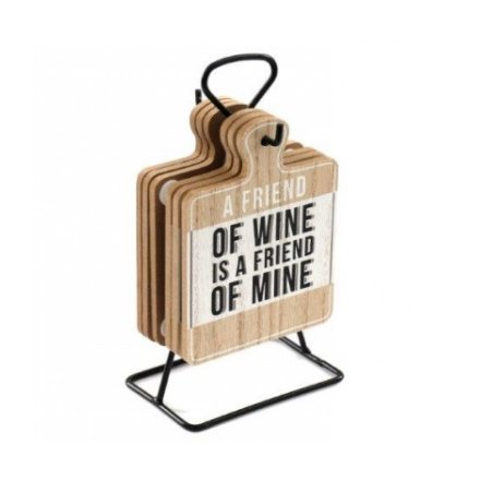 Wine Hanging Coasters, Set of 6
