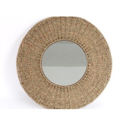 50cm Natural Seagrass Mirror