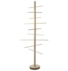 Showcase your favourite hanging decorations on this cool and contemporary wooden tree with varying sized branches.