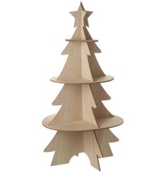 Showcase your best Christmas decorations with this chic wooden display tree. View from all angles 