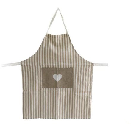 A charming apron in neutral tones