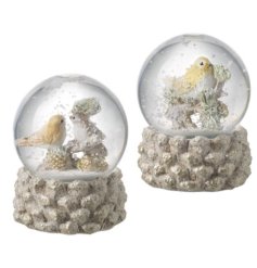 A festive assortment of 2 snow globes