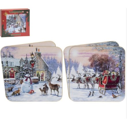 Set of 4 Coasters - Magic Of Christmas