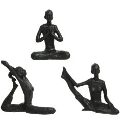 A tranquil assortment of 3 polyresin figures