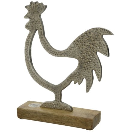 22cm Rooster Silver