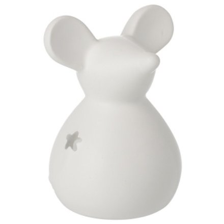 Ceramic Standing Mouse Matt White Medium