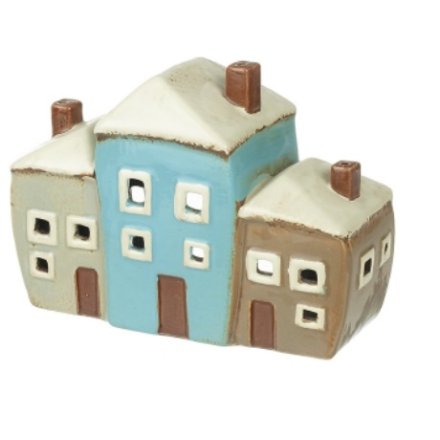 Ceramic Houses Candle Holder