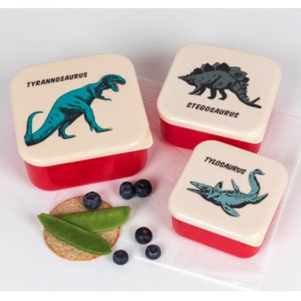 A fun and colourful set of 3 snack boxes