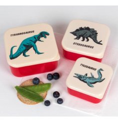 A fun and colourful set of 3 snack boxes