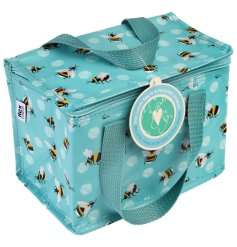 A charming insulated lunch bag in blue