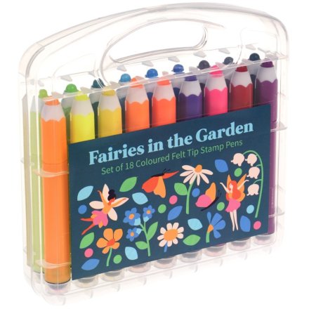 A charming set of Fairies In The Garden 18 colourful pens