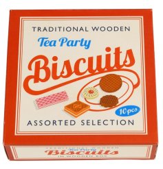A fun assorted selection of wooden biscuits