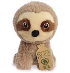 A super soft and cuddly Eco Nation mini sloth soft toy