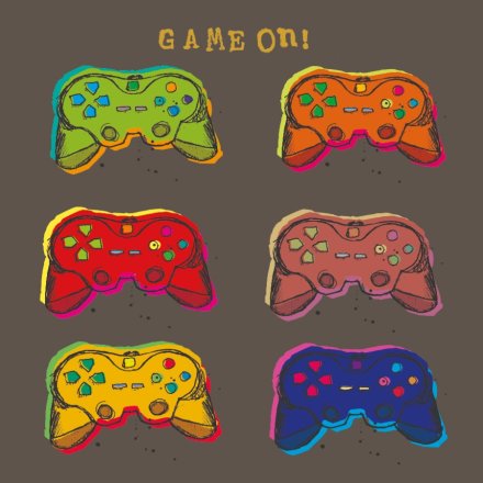 Game On Greeting Card, 15cm