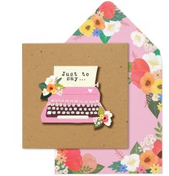 A gorgeous, vintage inspired 'Just to Say...' greetings card, perfect for many occasions. 