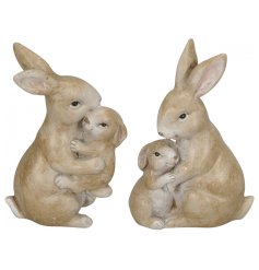 An assortment of 2 adorable cuddle bunny ornaments. Beautifully made with wonderful painterly details. 