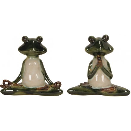 Green Yoga Frogs, 2a