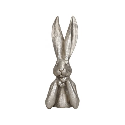 Silver Hare Bust, 31cm
