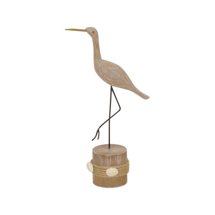 Wooden Stork Ornament, 28cm