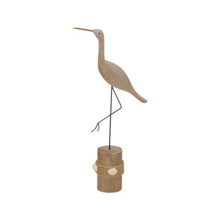 Wooden Stork Ornament