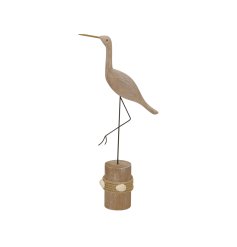 Carved from wood this charming coastal themed ornament will make a beautiful addition to any interior space.